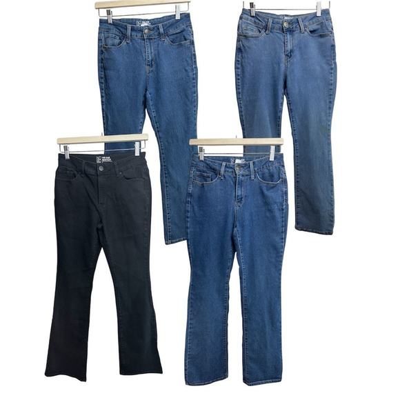 No Boundaries Bootcut Jeans Juniors 9 Mid Rise Multicolor Denim Stretch Pants - Picture 1 of 14